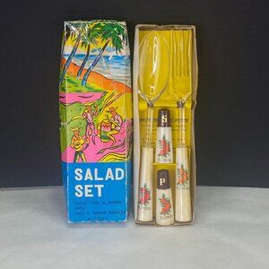 Vintage Mid Century Florida Souvenir Hostess Salad Salt Pepper Set